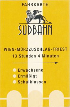 Eintrittskarte Südbahnmuseum